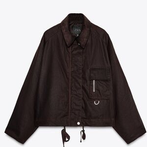 Zara Brown Bomber Jacket